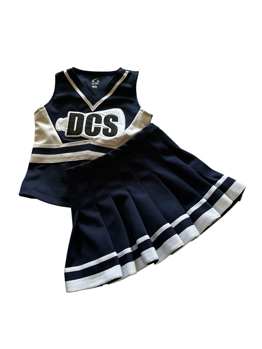 DCS Navy and White Cheerleader Costume Set - Youth M